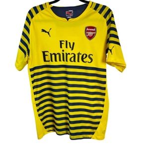 Arsenal yellow striped shirt. Mens size L